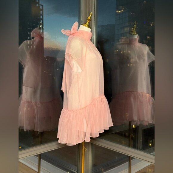 🆕 SIMKHAI 🧿 NWT Beaux Tiered Babydoll Mini Dress, Ballet Pink - Sz US 4 - Picture 5 of 14